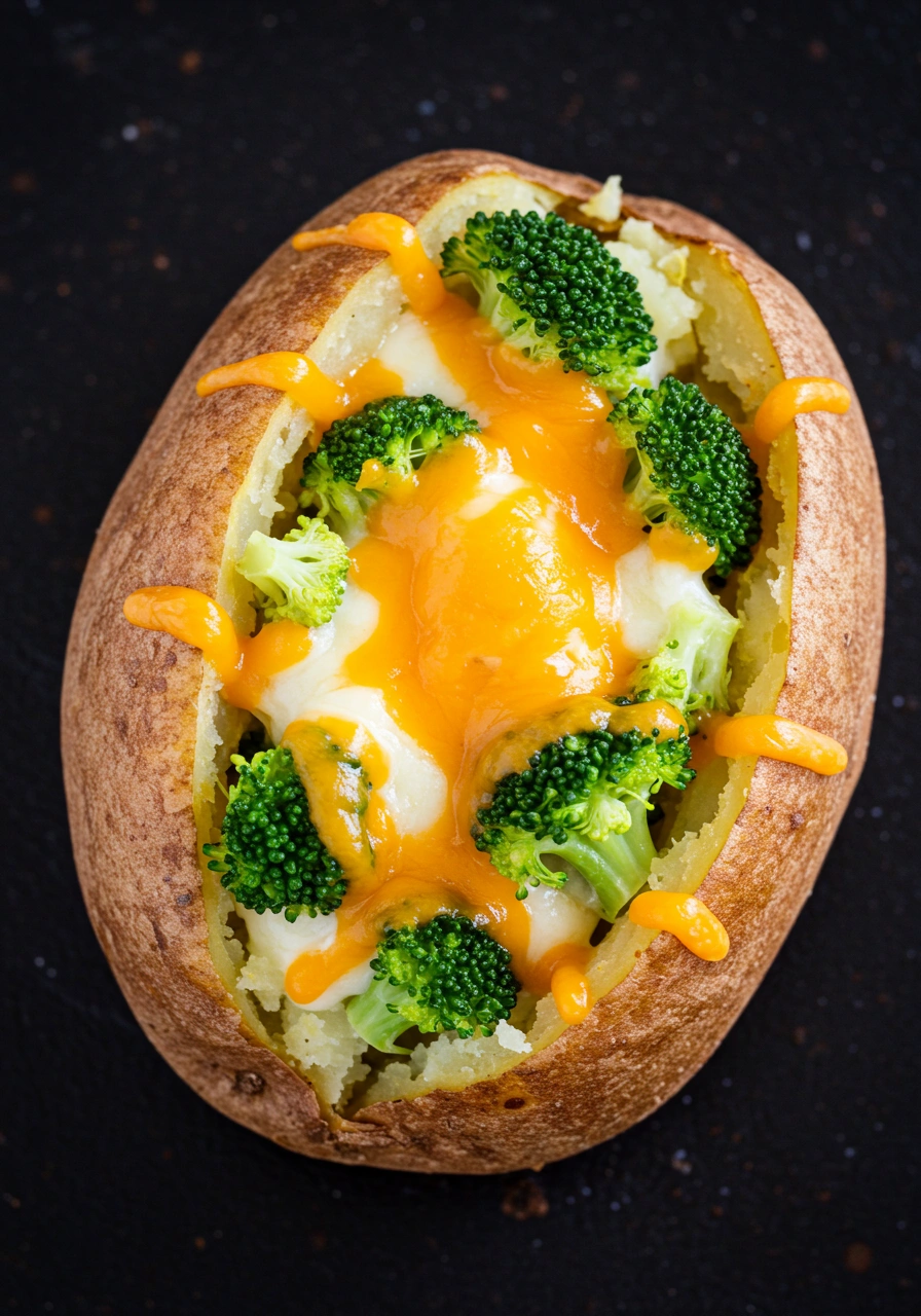 Cheesy Broccoli Baked Potatoes - tertiary view